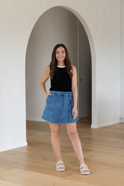 Olivia Denim Skirt - Light Denim