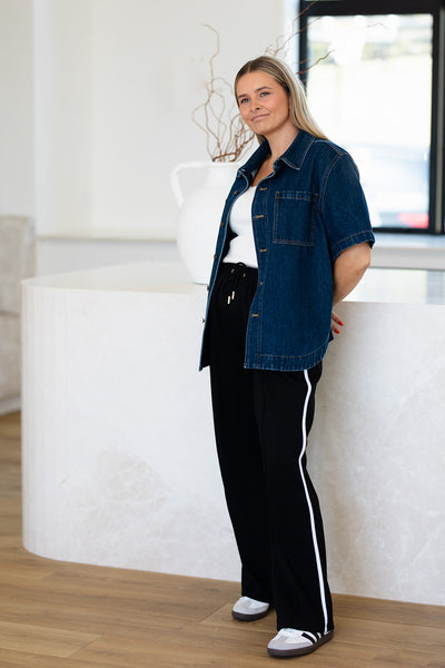 Sara Denim Shirt -Dark Denim