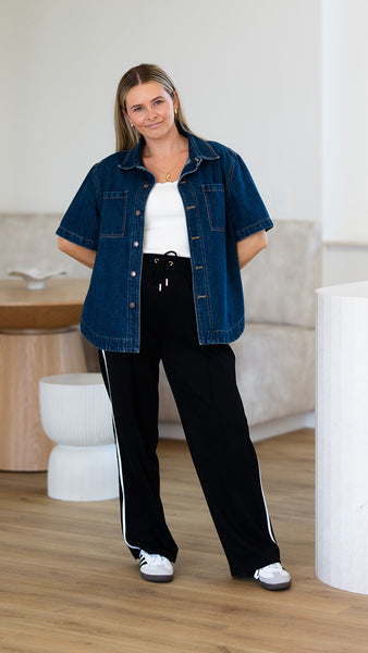 Sara Denim Shirt -Dark Denim