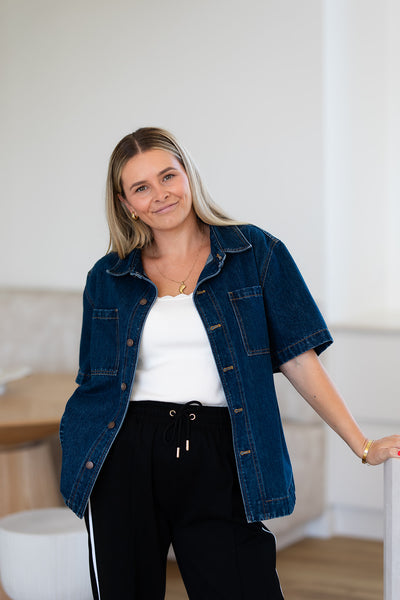 Sara Denim Shirt -Dark Denim