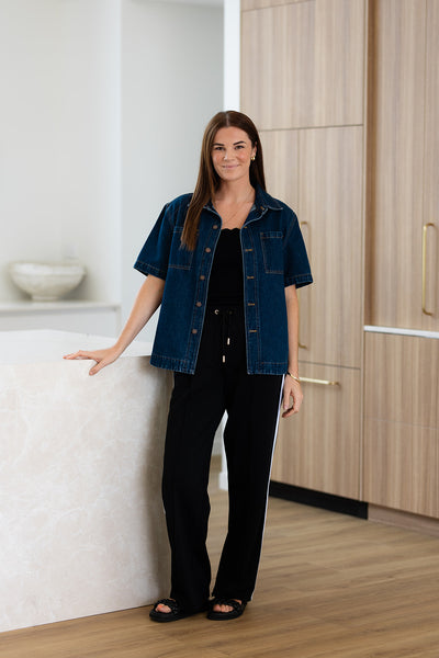 Sara Denim Shirt -Dark Denim