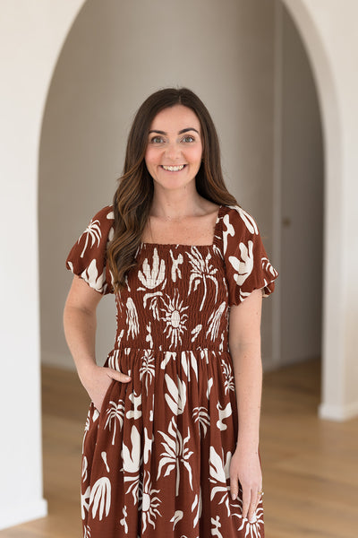 Amalfi Dress - Palm print