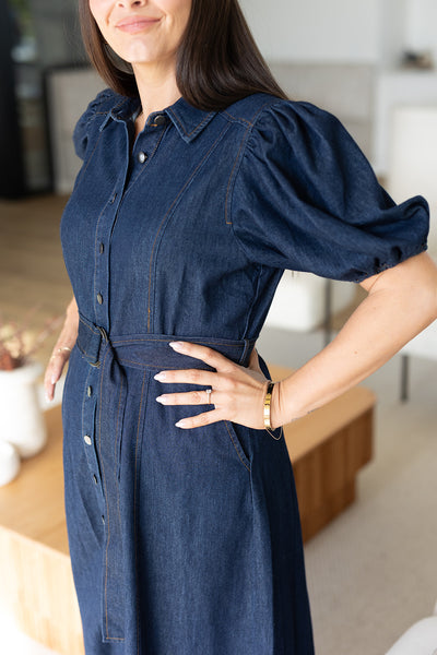 Arlo Denim Belted Dress