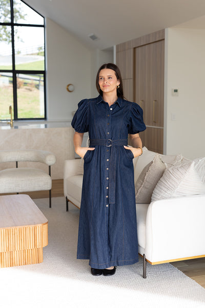 Arlo Denim Belted Dress