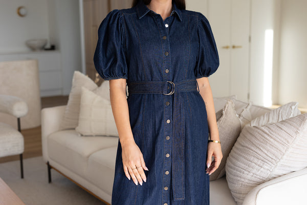 Arlo Denim Belted Dress