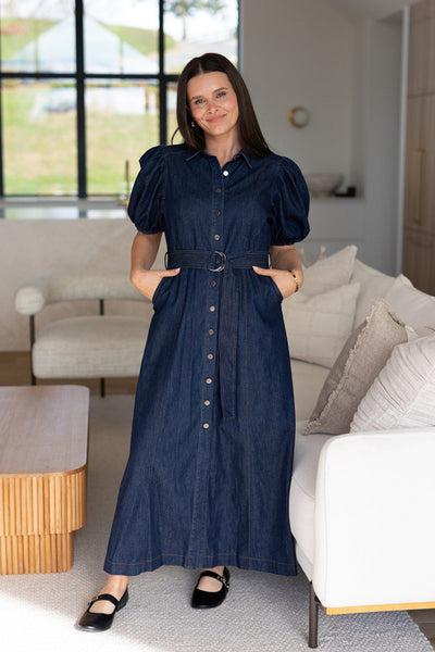 Arlo Denim Belted Dress