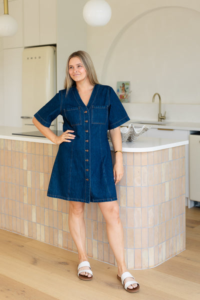 Bowie Dress - Dark Denim