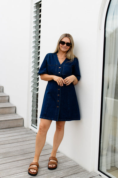 Bowie Dress - Dark Denim