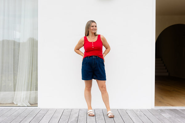 Callie singlet - Red