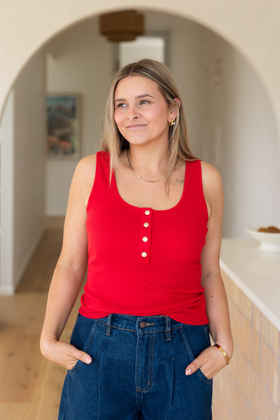 Callie singlet - Red