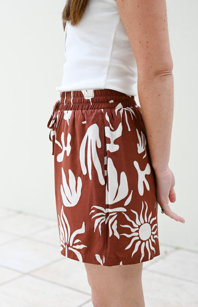 Maya Shorts - Palm Print