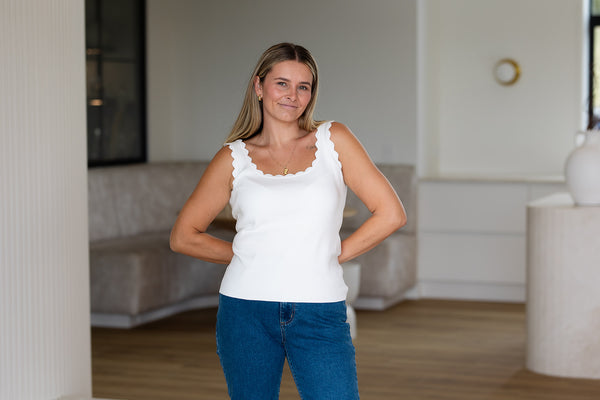 Delilah Tank - White