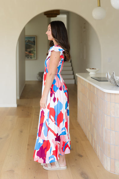 Ellis Dress - Tropicana Red