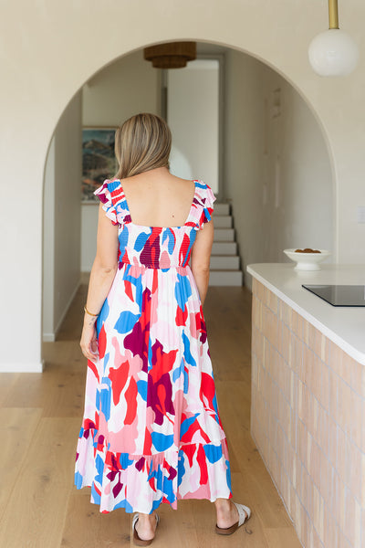 Ellis Dress - Tropicana Red