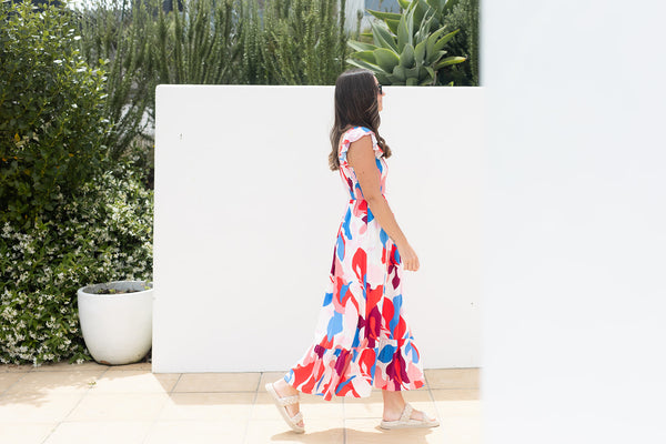 Ellis Dress - Tropicana Red