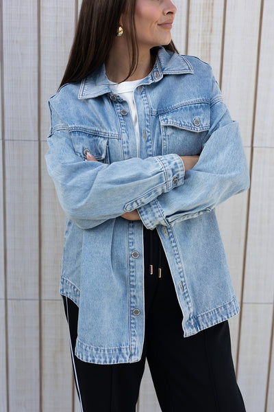Juno Denim Shacket - Blue