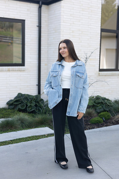 Juno Denim Shacket - Blue