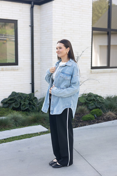 Juno Denim Shacket - Blue