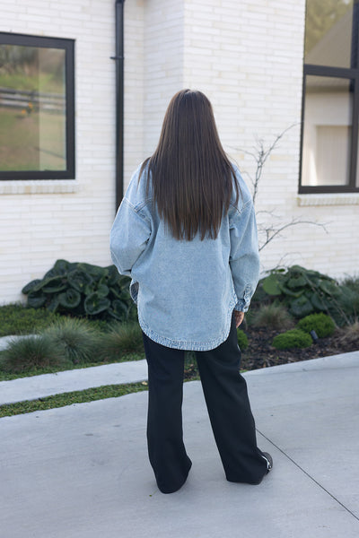 Juno Denim Shacket - Blue
