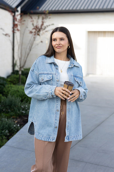 Juno Denim Shacket - Blue