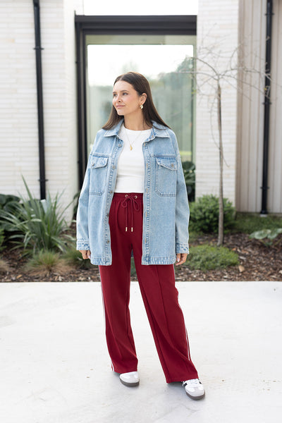 Zella Pants - Burgundy