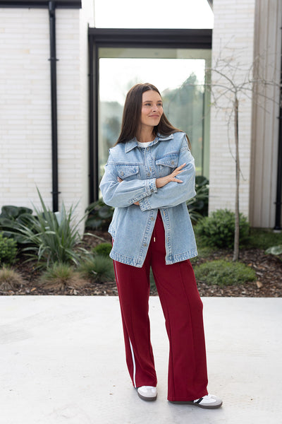 Zella Pants - Burgundy