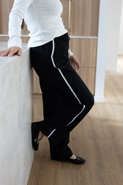 Lola rib long sleeve top - White