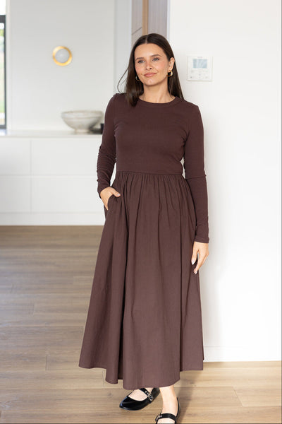 Maeve Dress - Brown