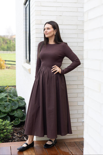 Maeve Dress - Brown