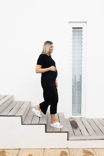 Millie Ribbed Dress - Black