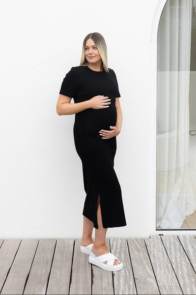Millie Ribbed Dress - Black