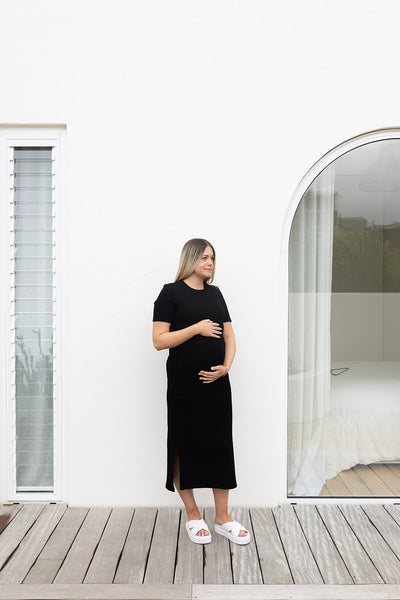 Millie Ribbed Dress - Black