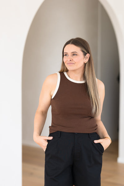 Nina tank - Brown