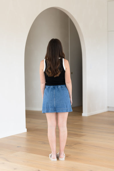 Olivia Denim Skirt - Light Denim