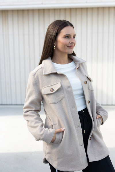 Riley Shacket - Beige
