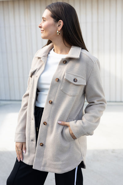 Riley Shacket - Beige