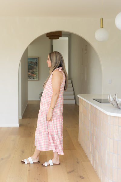 Senna Dress - Pink Gingham