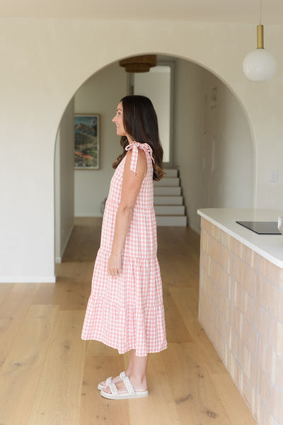 Senna Dress - Pink Gingham