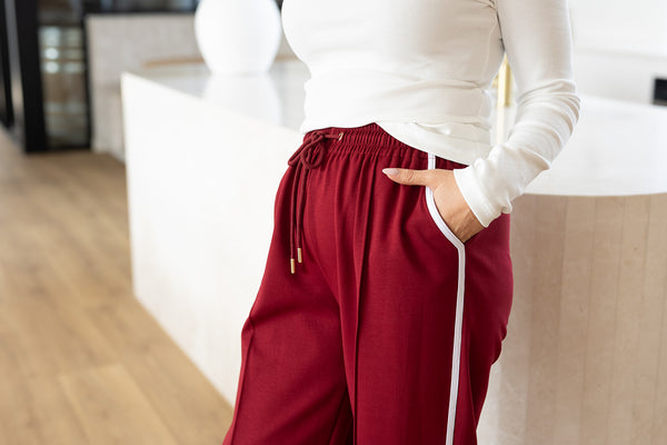 Zella Pants - Burgundy