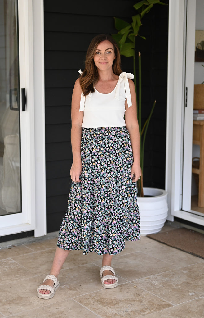 Eden Skirt - Pastel Floral – Addison Clothing Store