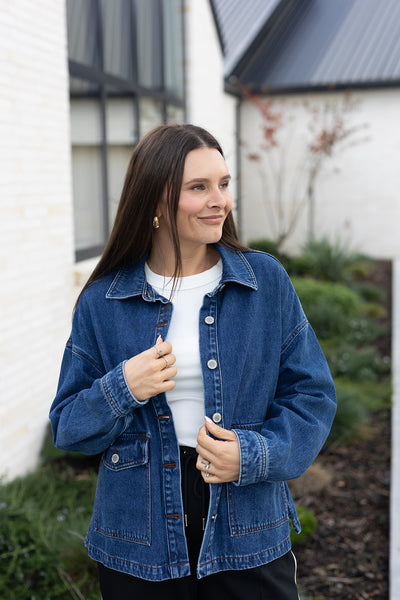 Flo Denim Jacket - Dark Blue