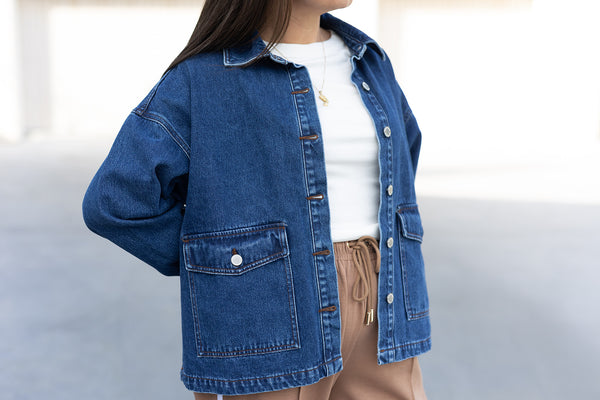 Flo Denim Jacket - Dark Blue