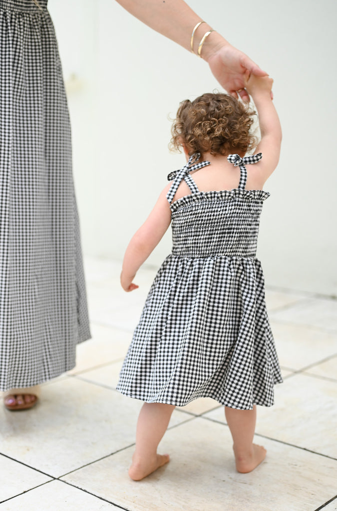 Senna Dress - Black Gingham – Addison Clothing Store