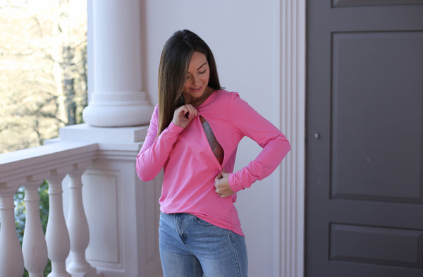 Basic Long Sleeve Top - Pink