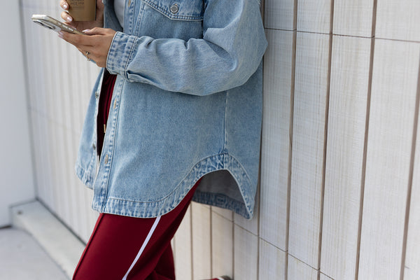 Juno Denim Shacket - Blue