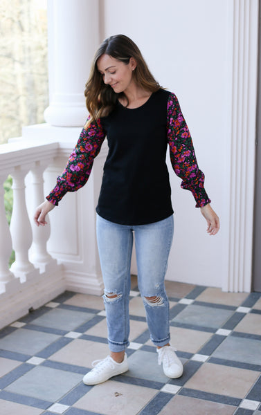Olivia Top - Colourful Floral